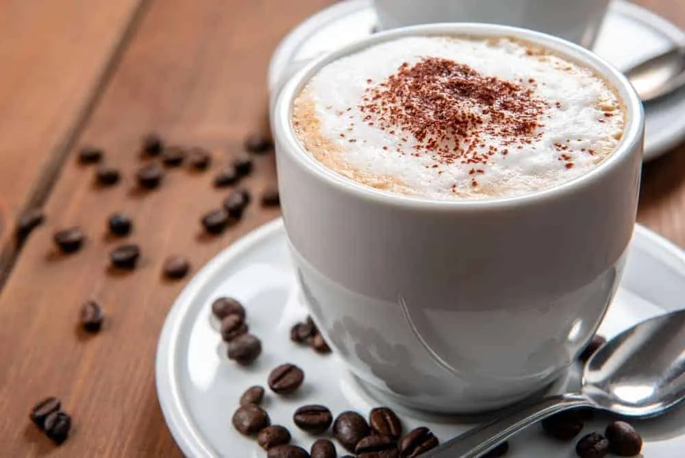 a cup of cappuccino