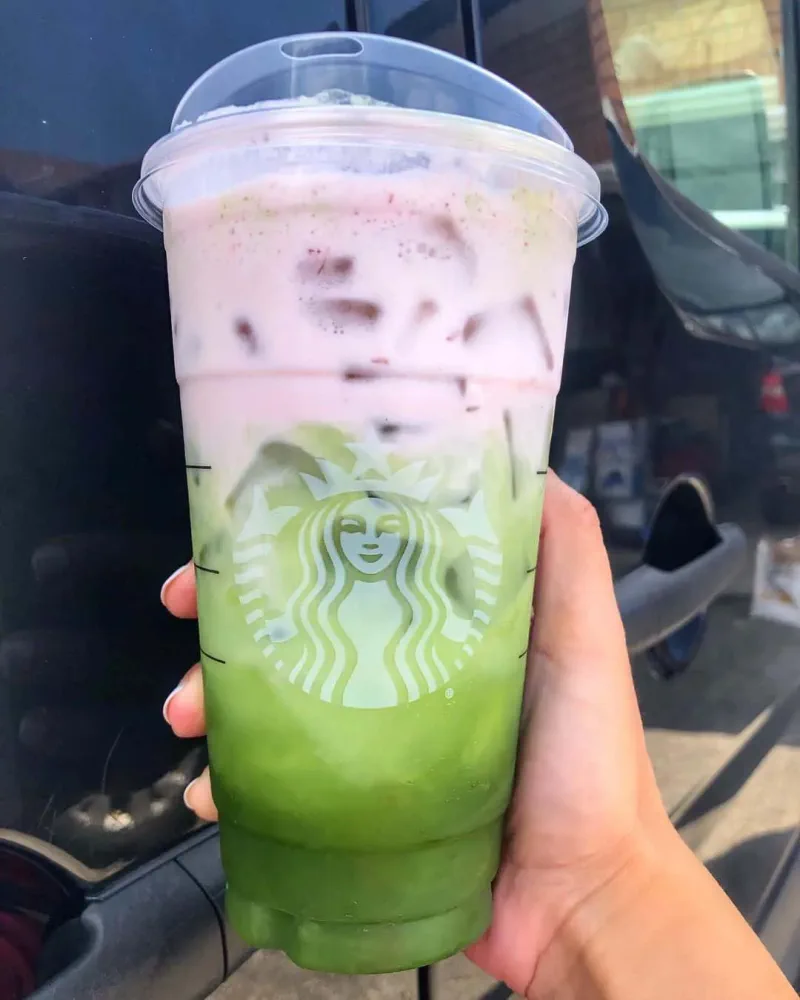 Iced Strawberry Matcha Latte