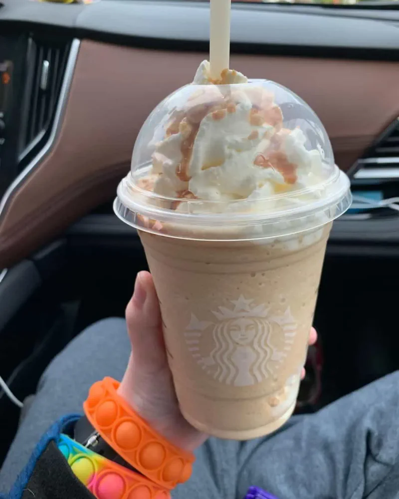 Caramel ribbon crunch cream Frappuccino