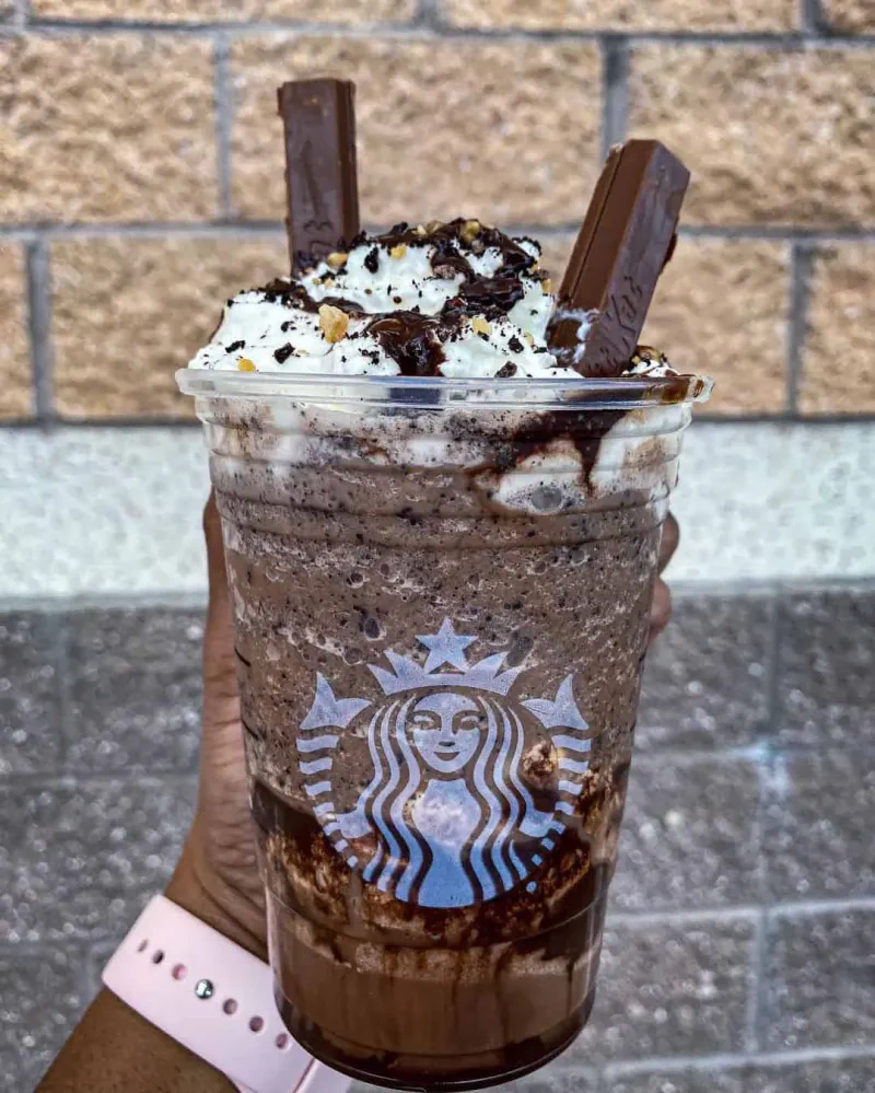 Hazelnut Caramel Crunch Frappuccino at Starbucks