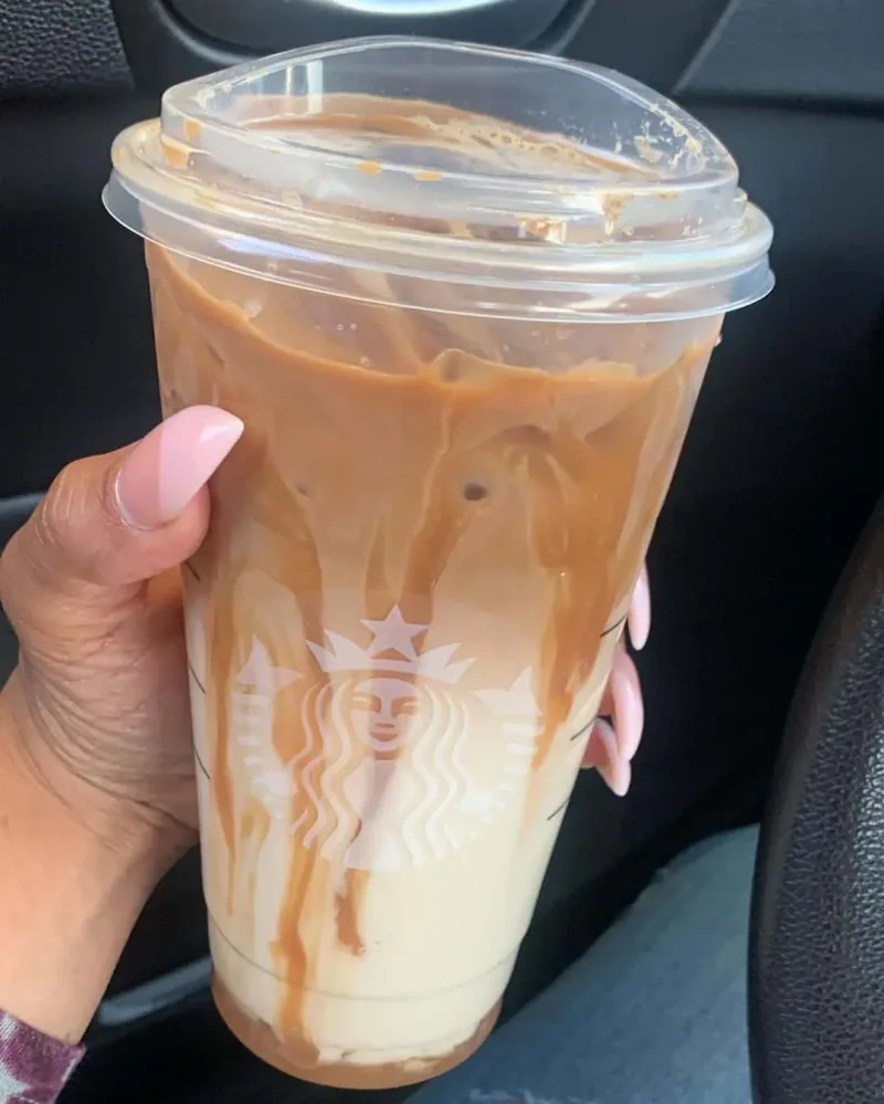 Keto Iced Macchiato at starbucks