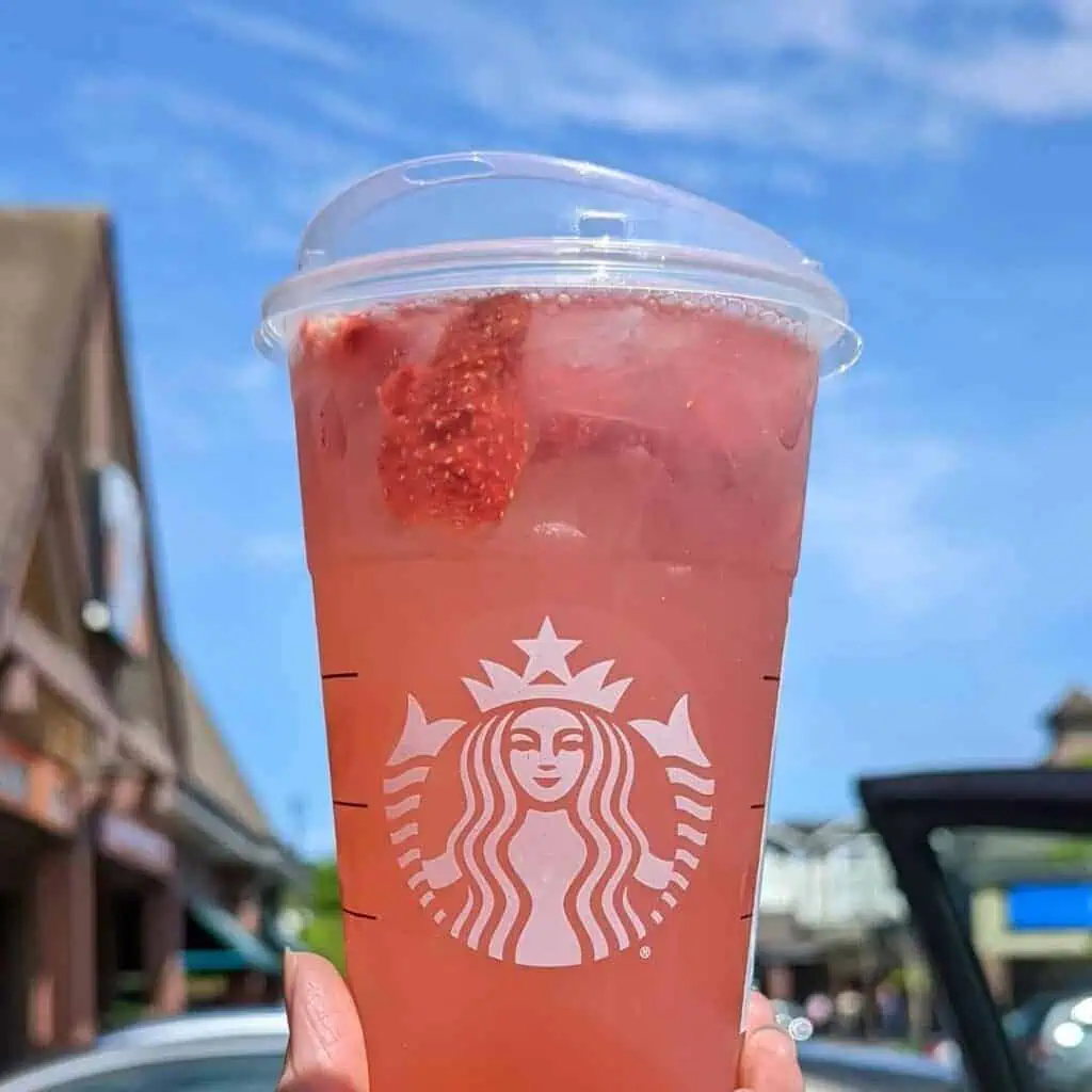 Strawberry Acai Lemonade at starbucks