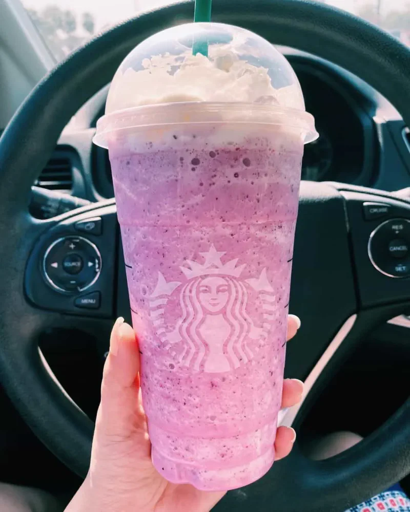 Vanilla Bean Frappe with Dragon Fruit