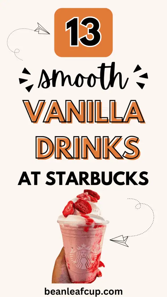 vanilla drinks at starbucks