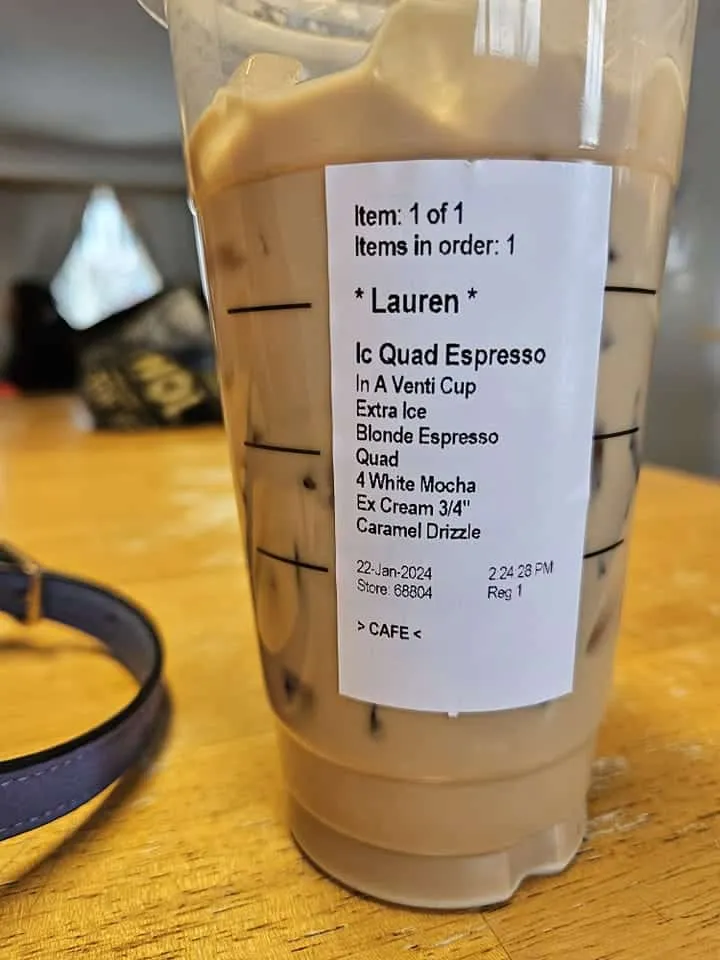 Caramel White Mocha Quad Espresso