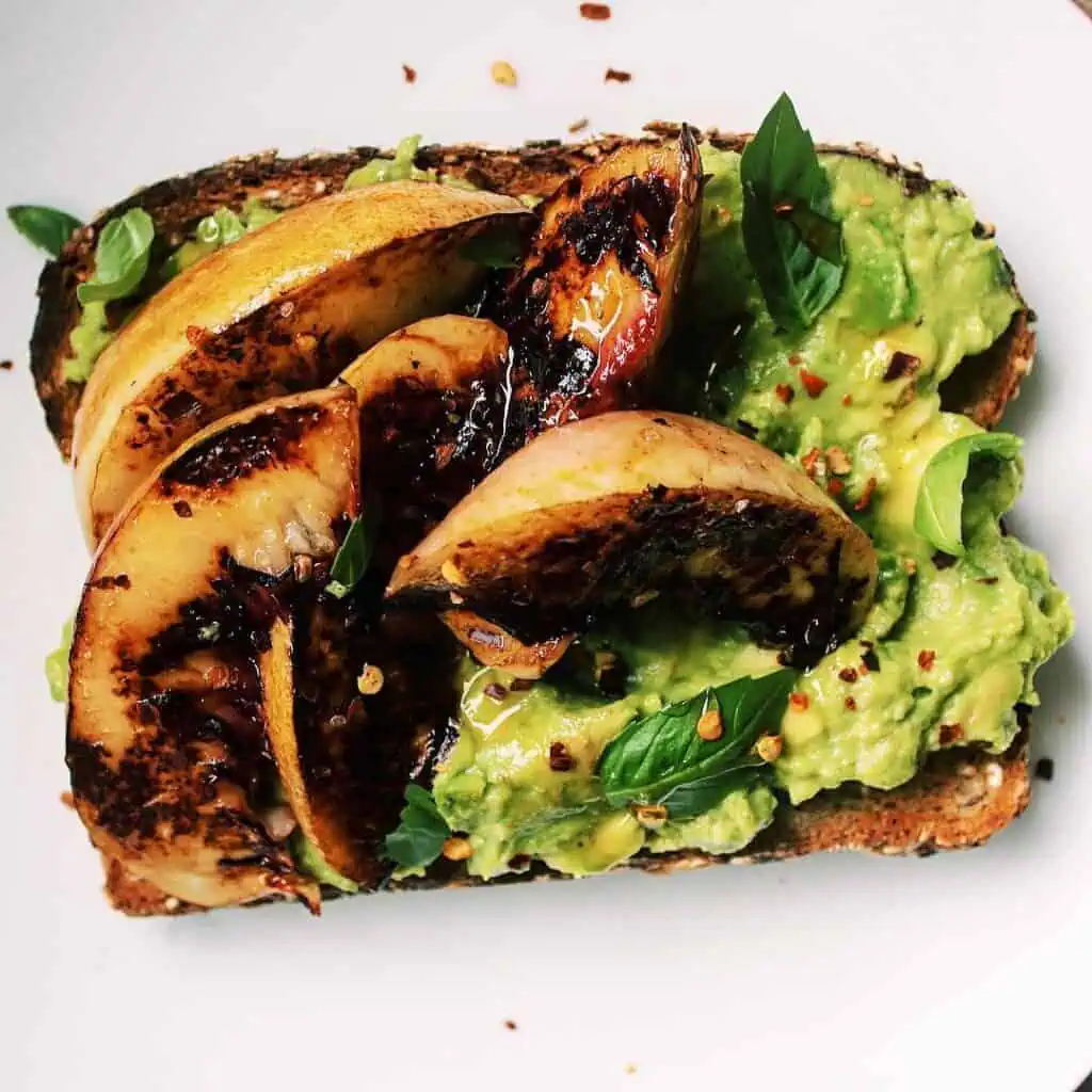 Avocado Toast with Grilled Peach