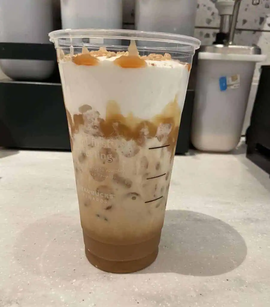 Brown-sugar-oat-milk-shaken-espresso-with-a-pump-of-white-mocha