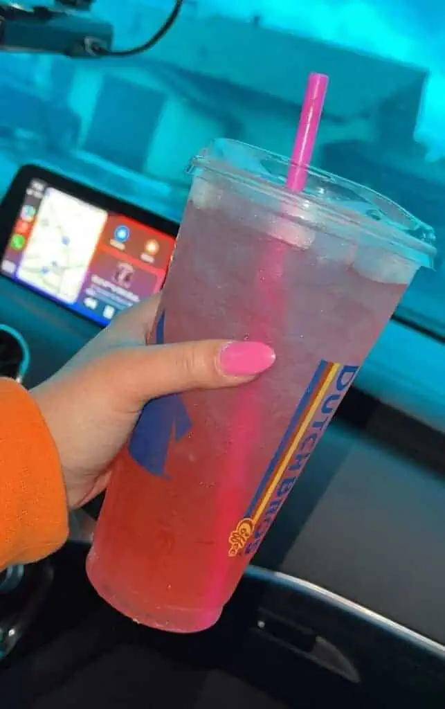 Lemonade with coconut, watermelon, pineapple, and strawberry!