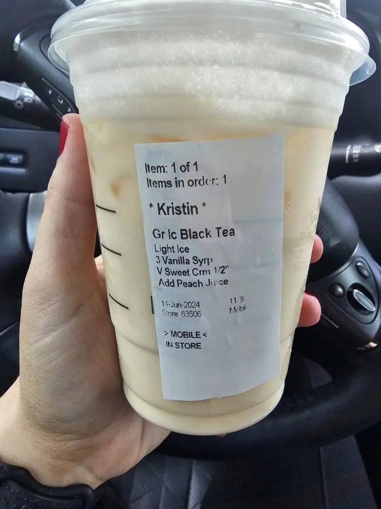 Peaches and  Cream Green Tea