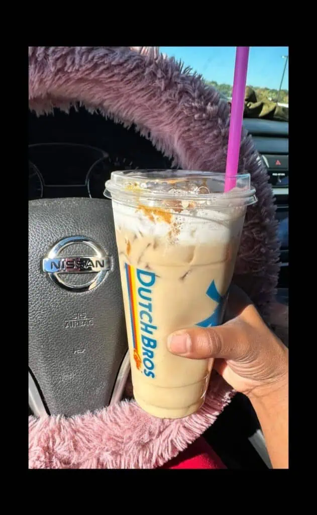 Pumpkin Brûlée Chai with Light Ice Oat Milk and Soft Top