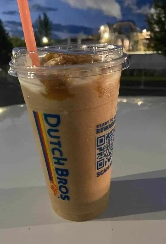 Pumpkin horchata with whip and cinnamon sprinkles