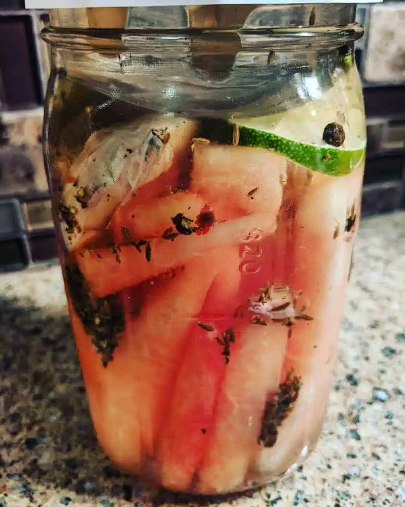 Spicy Watermelon Rind Pickles