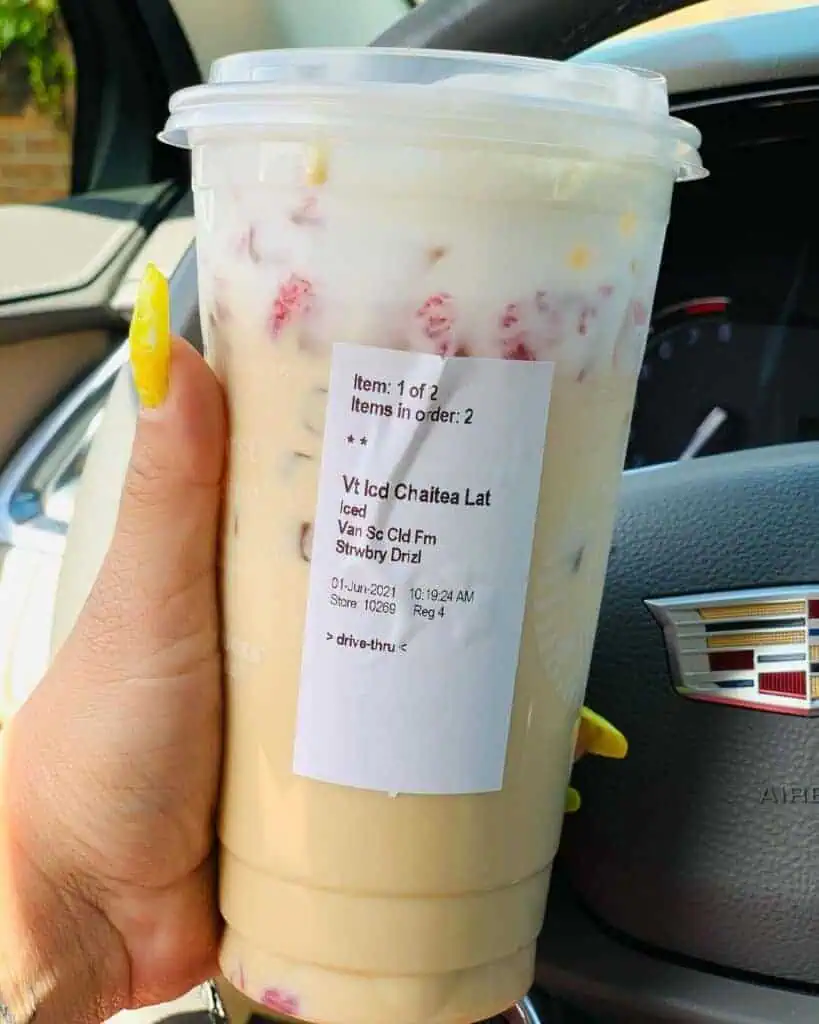 Strawberry Vanilla Chai Latte