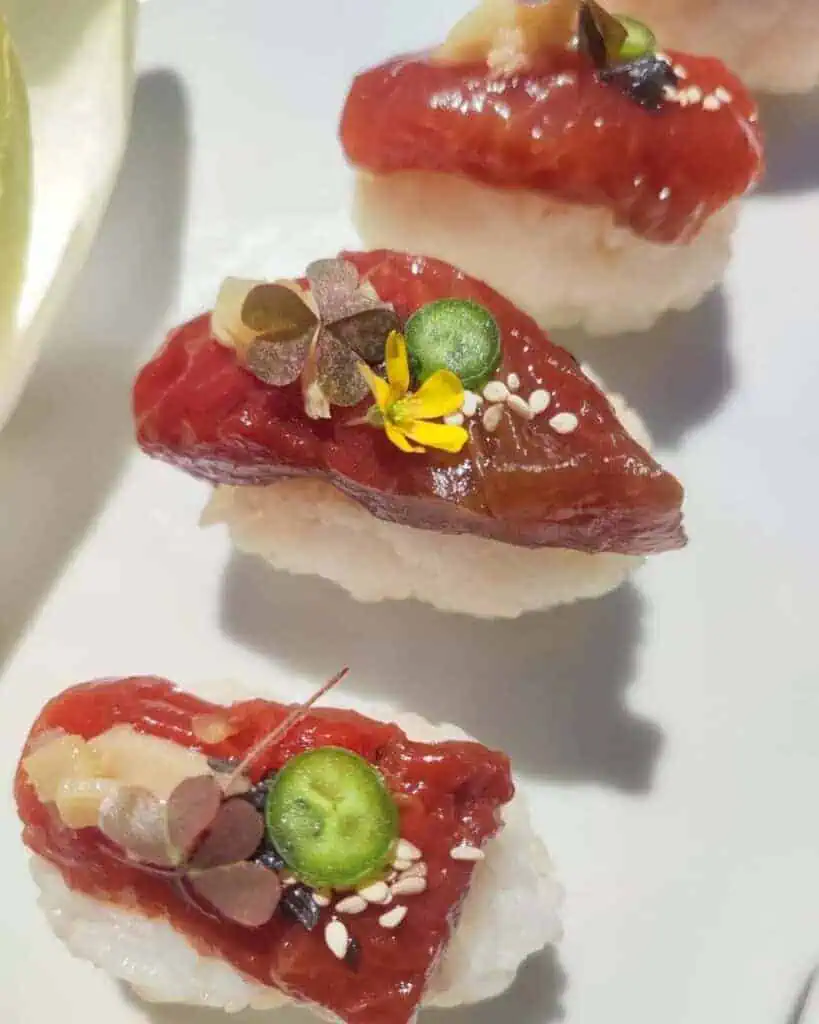 Vegan Watermelon Sushi