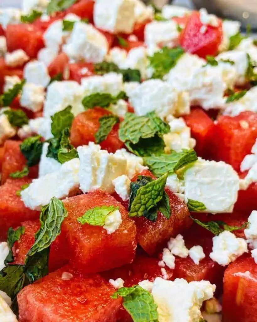 Watermelon Feta Mint Salad