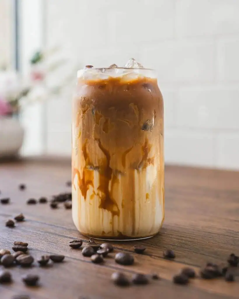 Iced Caramel Oat Milk Latte