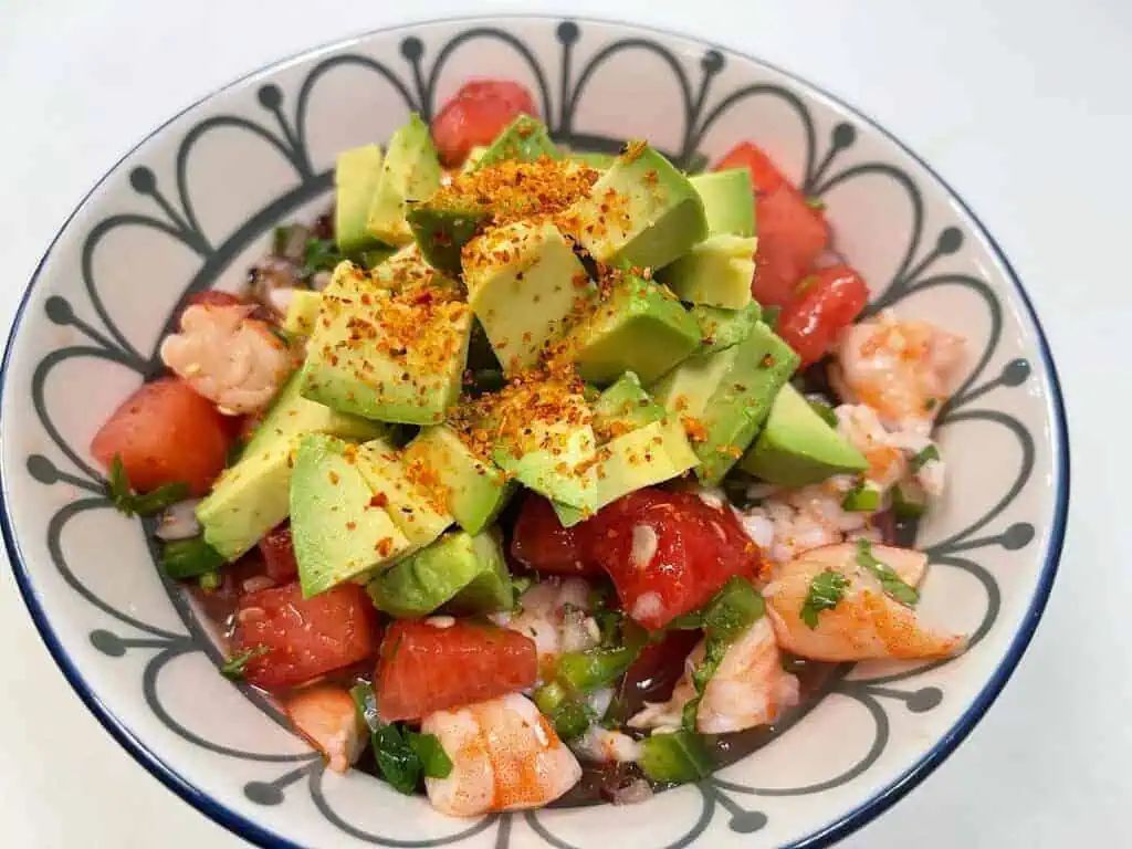 watermelon shrimp ceviche