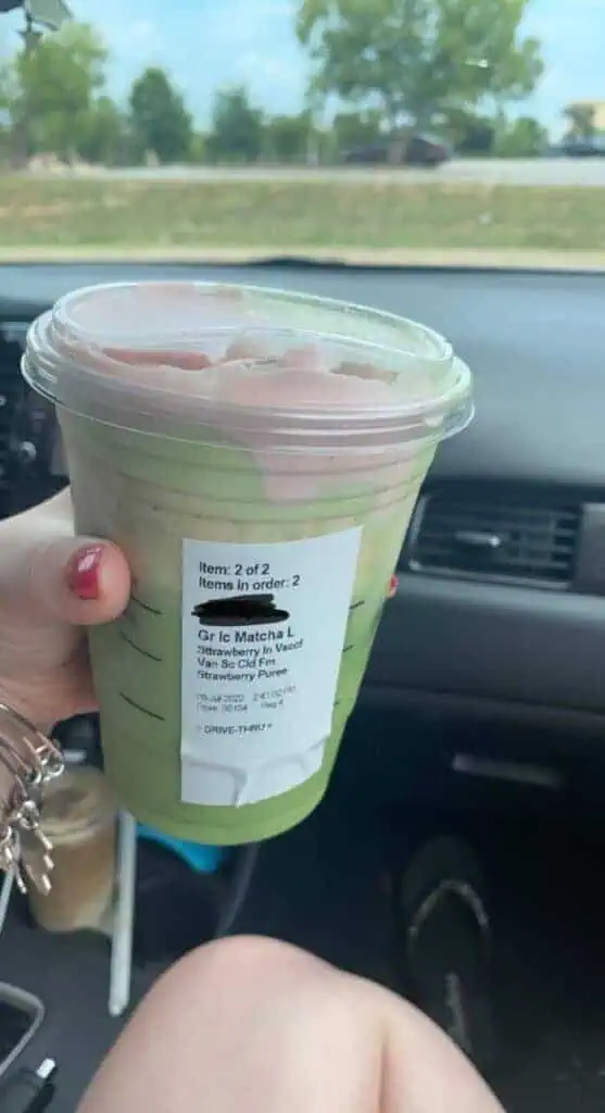 Strawberry Cream Matcha Iced Latte
