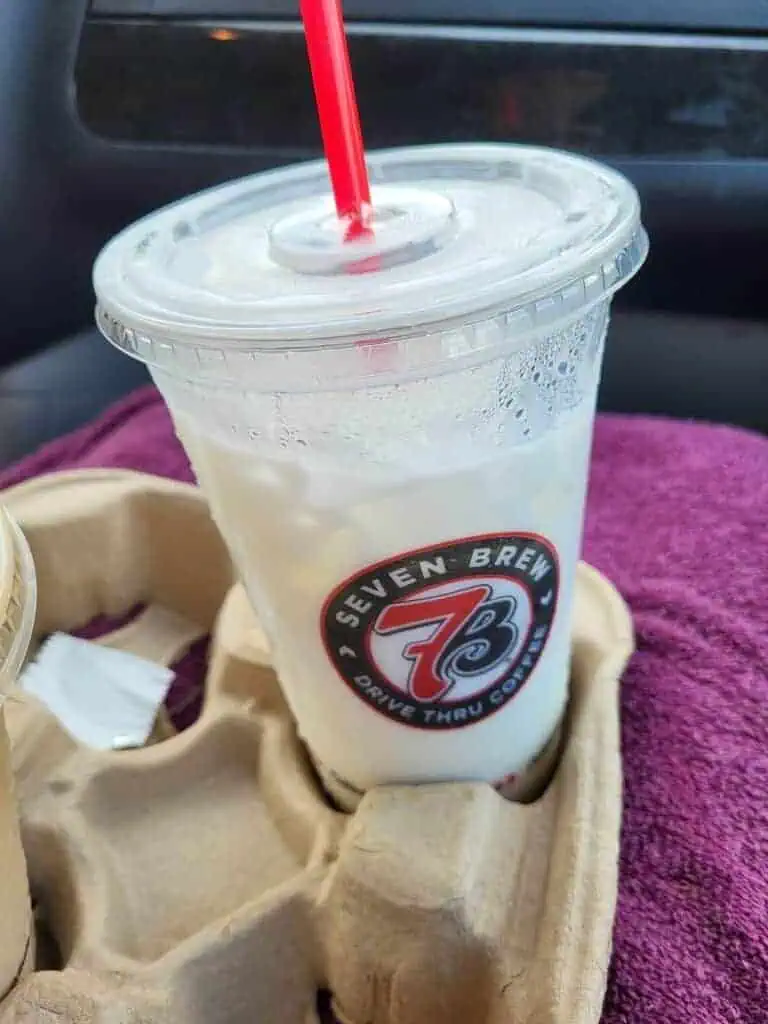 7 fizz with candy cane and cream