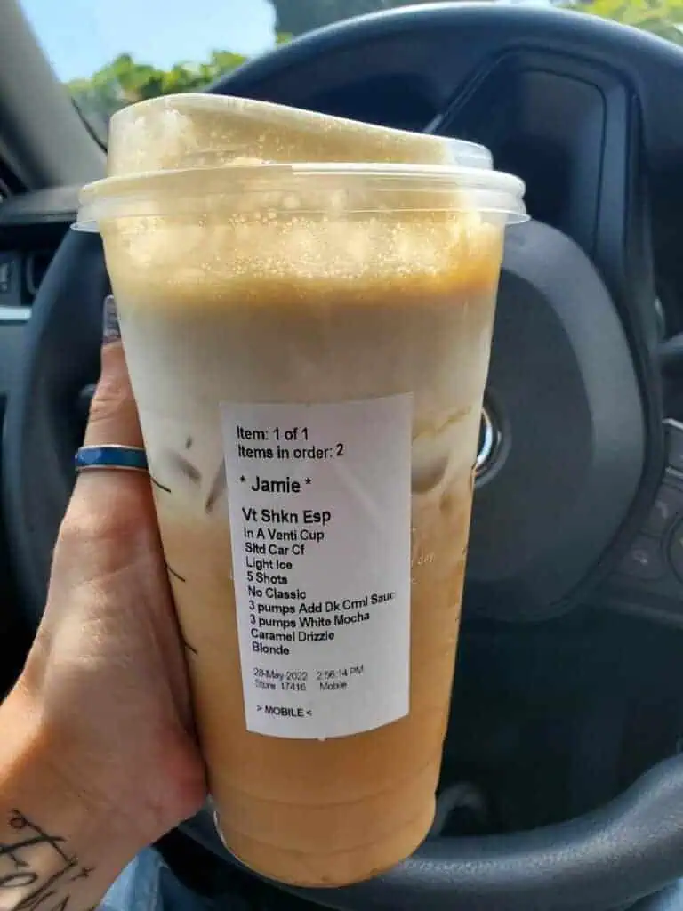 Blonde Caramel Mocha Shaken Espresso