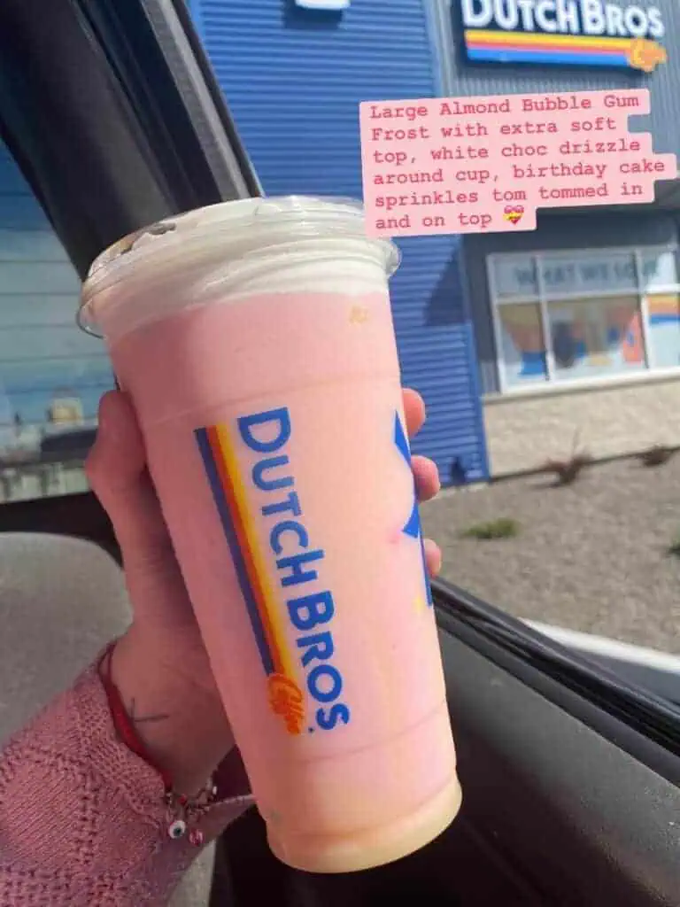 Bubble Gum Frost with Almonds & Cake Sprinkles