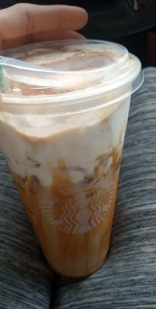 Caramel Cinnamon Sweet Cream Iced Coffee