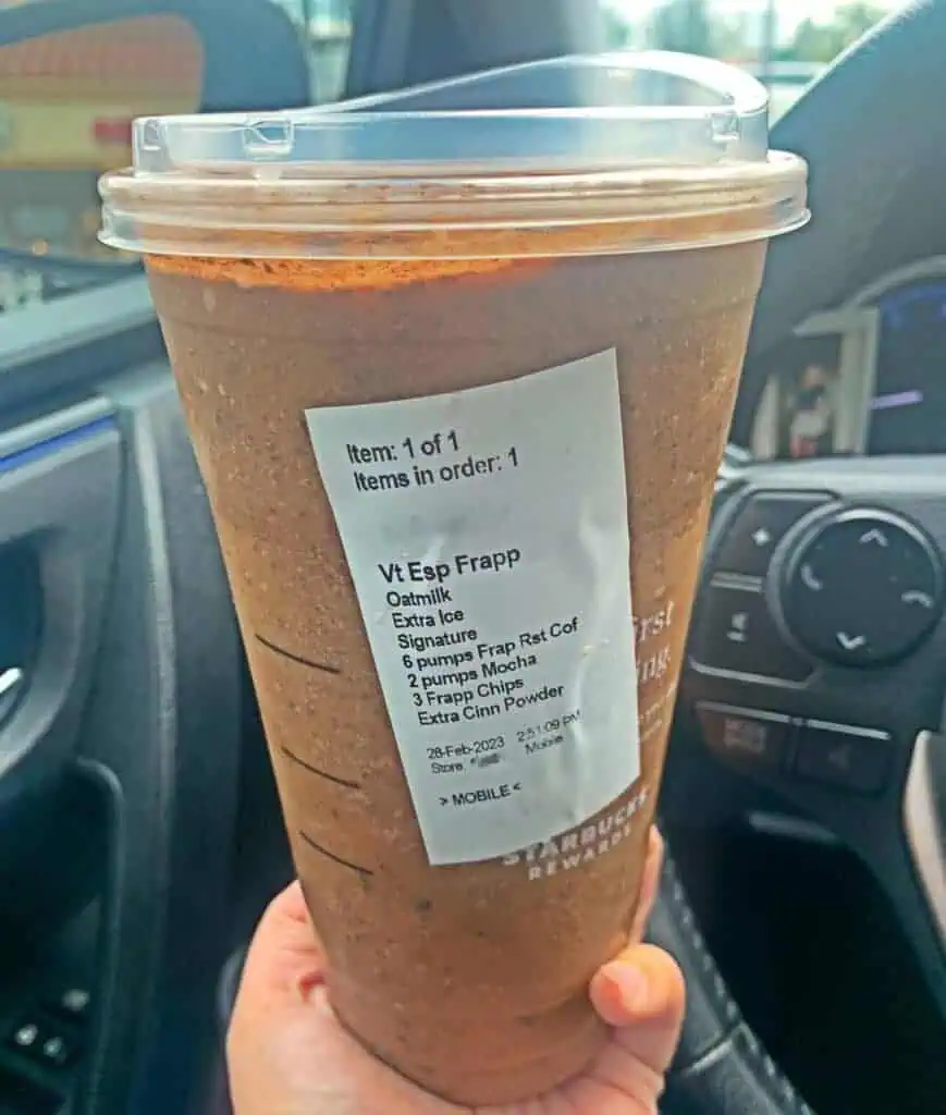 Cinnamon Mocha Chip Espresso Frappuccino