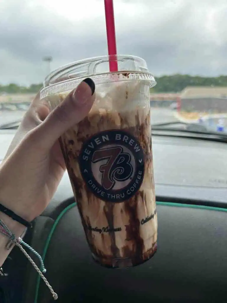 Iced Sweet and Salty with Sweet Cream Cold Foam and a Chocolate drizzle