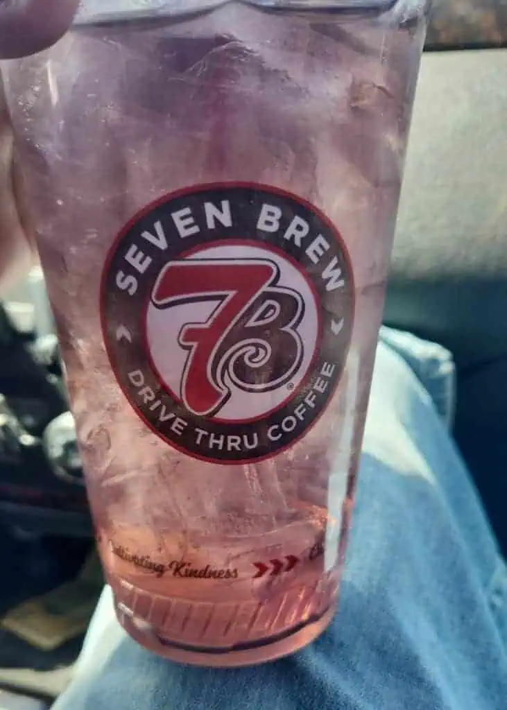 Lemonade with cherry, sugar cane, guava, strawberry and blue raspberry