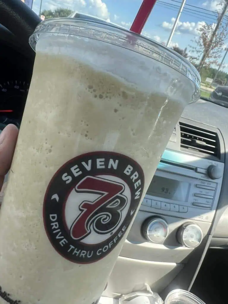 Matcha chiller with raspberry, white chocolate, and breve
