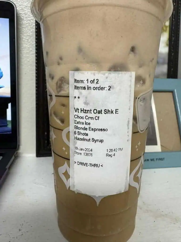 Hazelnut Chocolate  Shaken Espresso
