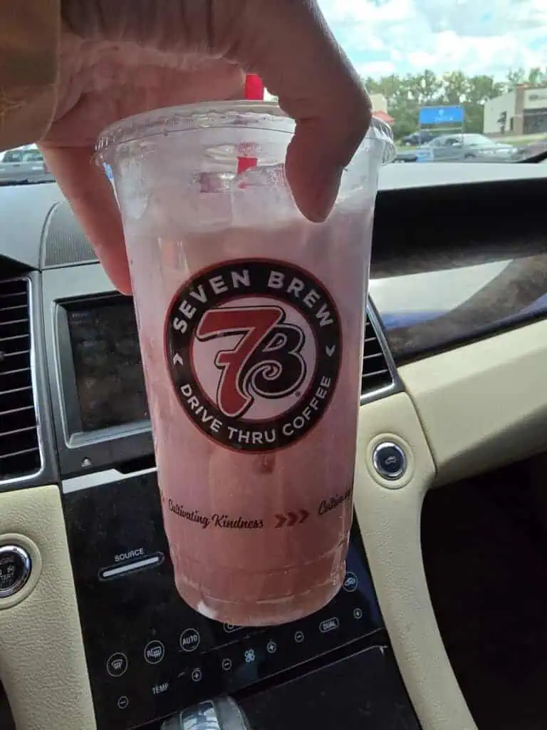 Strawberry Lavender Fizz with cream
