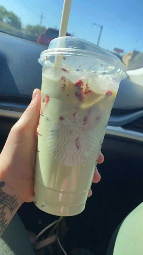 Strawberry Vanilla Matcha Latte