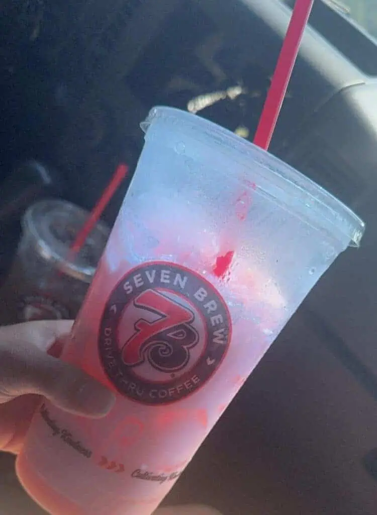 Strawberry coconut pineapple green tea with cream