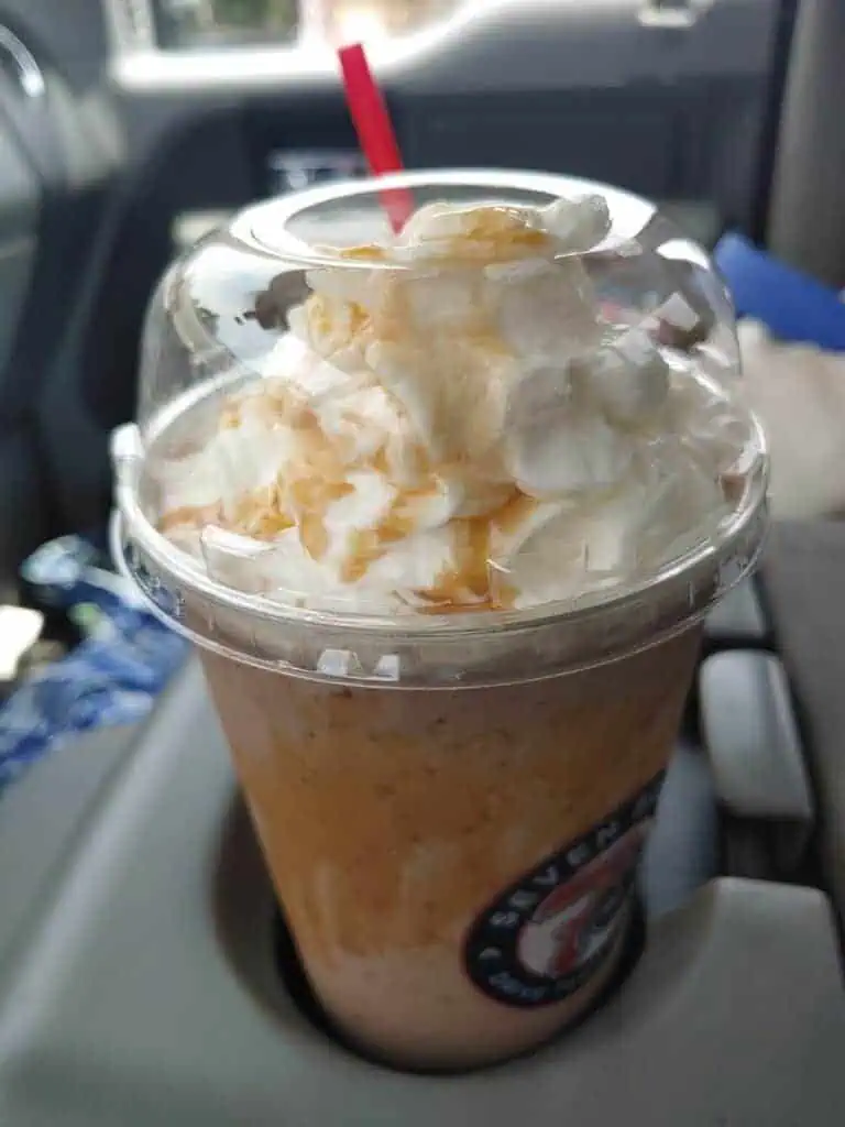 White Chocolate Mocha with Caramel drizzle