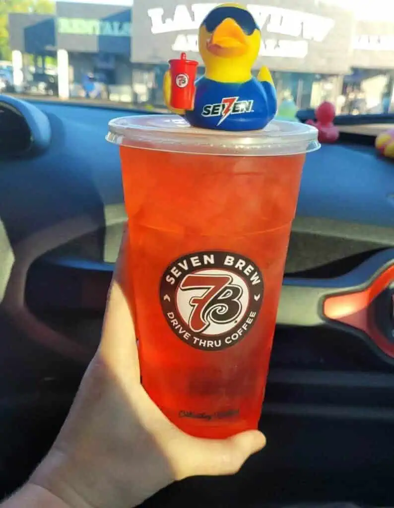Iced green tea with orange, pineapple, and pomegranate