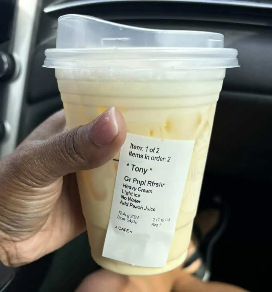 Creamy Peach Pineapple Refresher