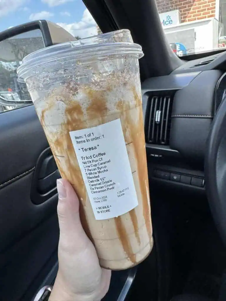 Peachy Pecan Caramel Crunch Iced Coffee