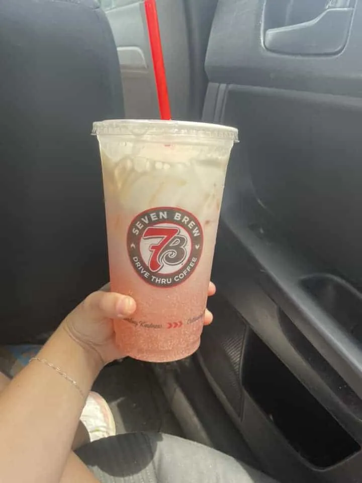 7energy with peach and watermelon and cream