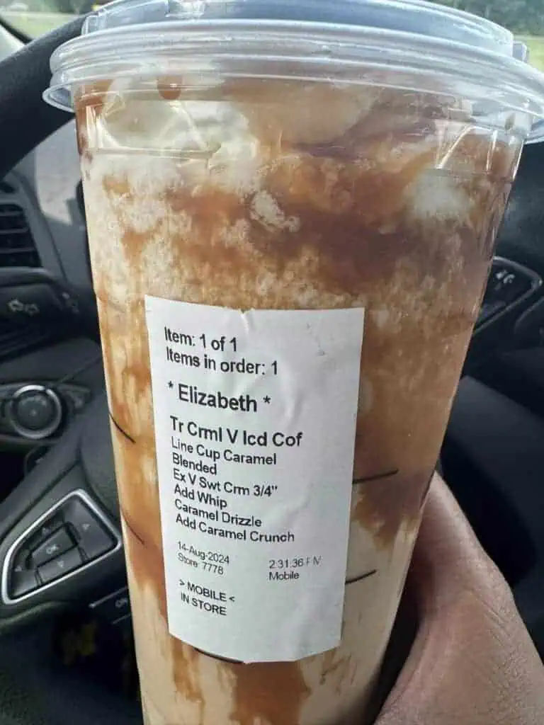 Blended Caramel Vanilla Swirl Iced Coffee