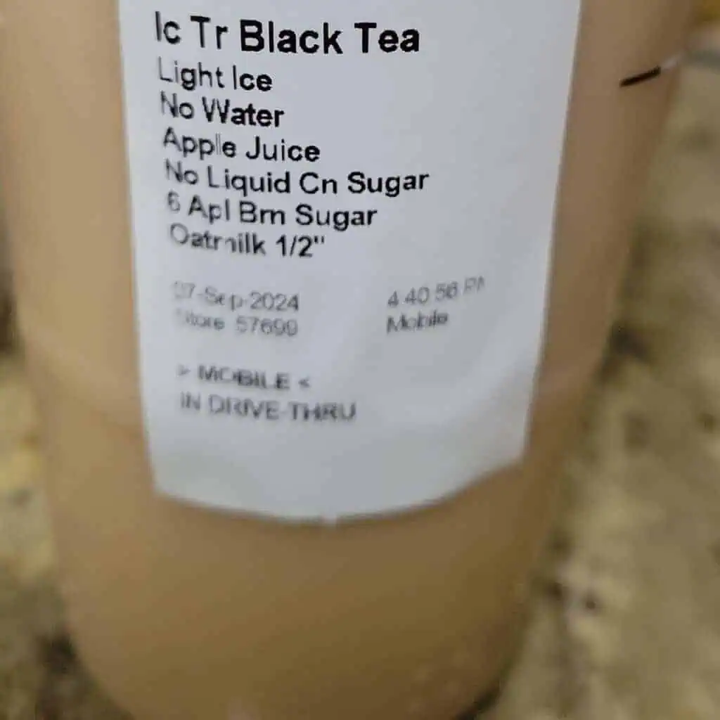 Brown Sugar Apple Oatmilk Black Tea