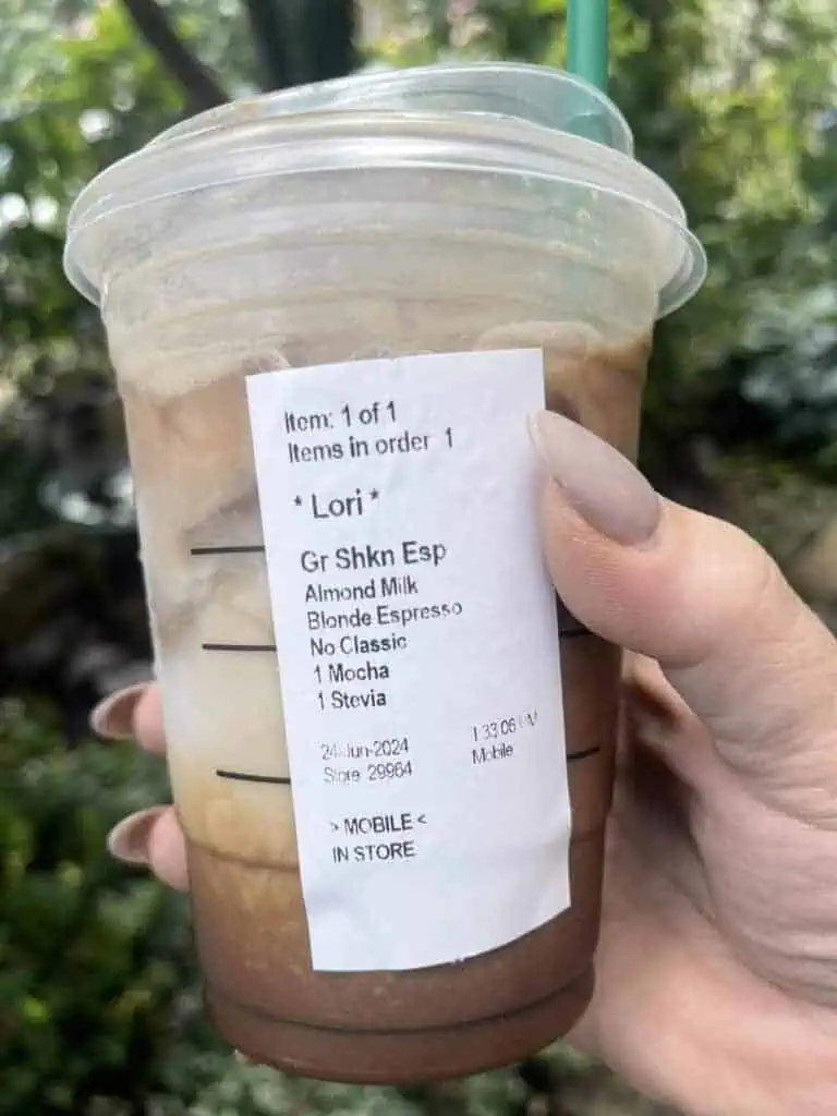 Chocolate almond shaken espresso