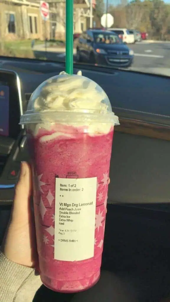 Double Blended Peach Mango Dragon Lemonade