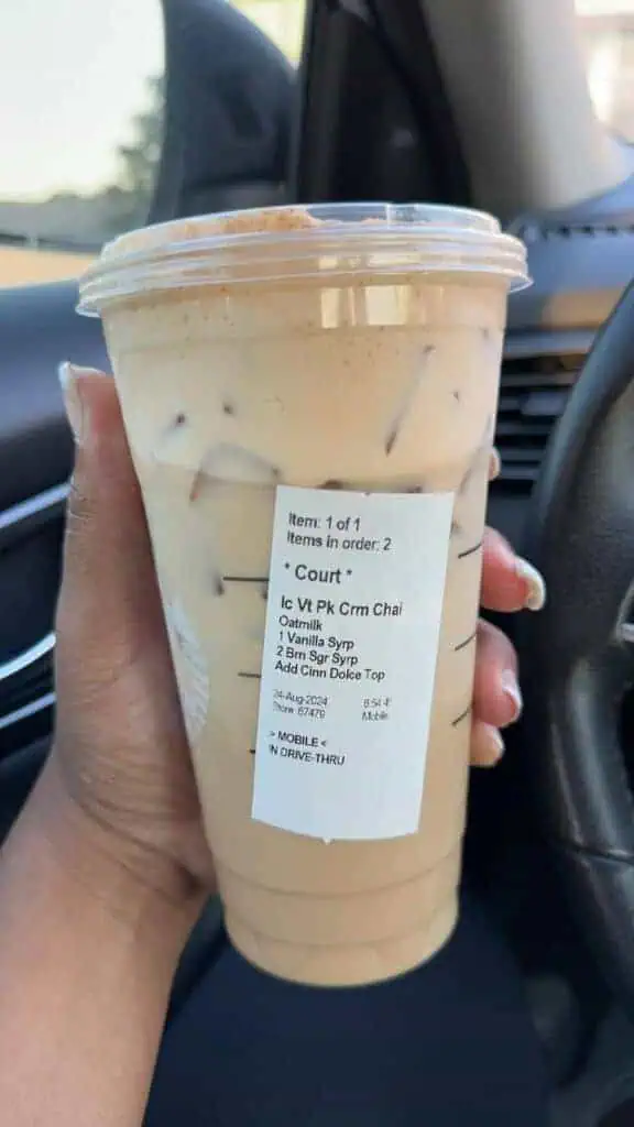 Oatmilk Pumpkin Chai Latte