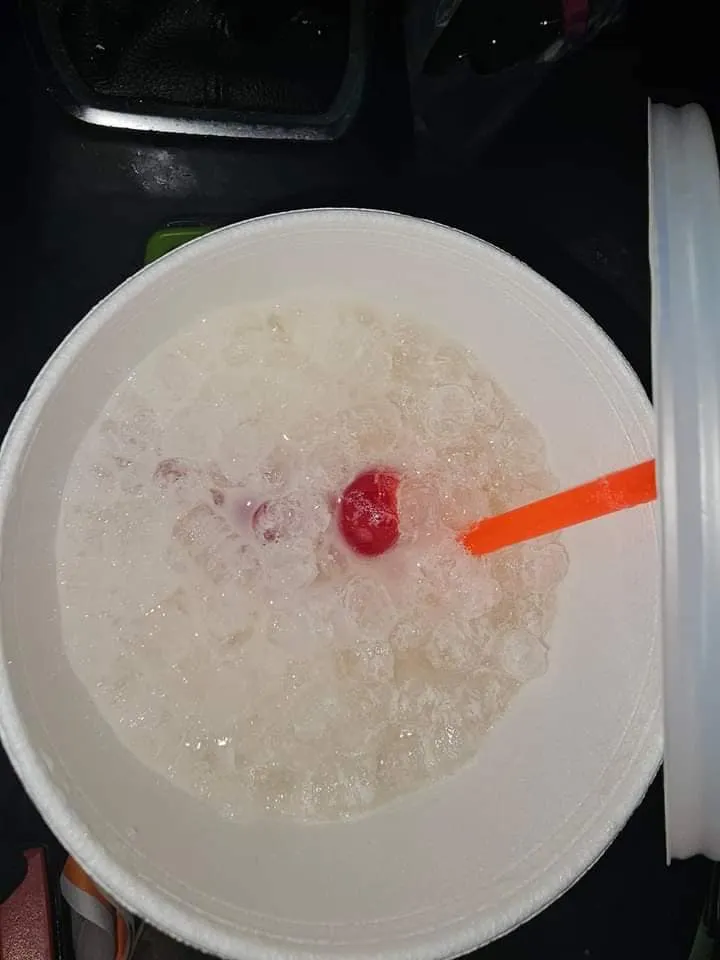 Sprite, add white coconut, add vanilla, add sweet cream, extra ice.