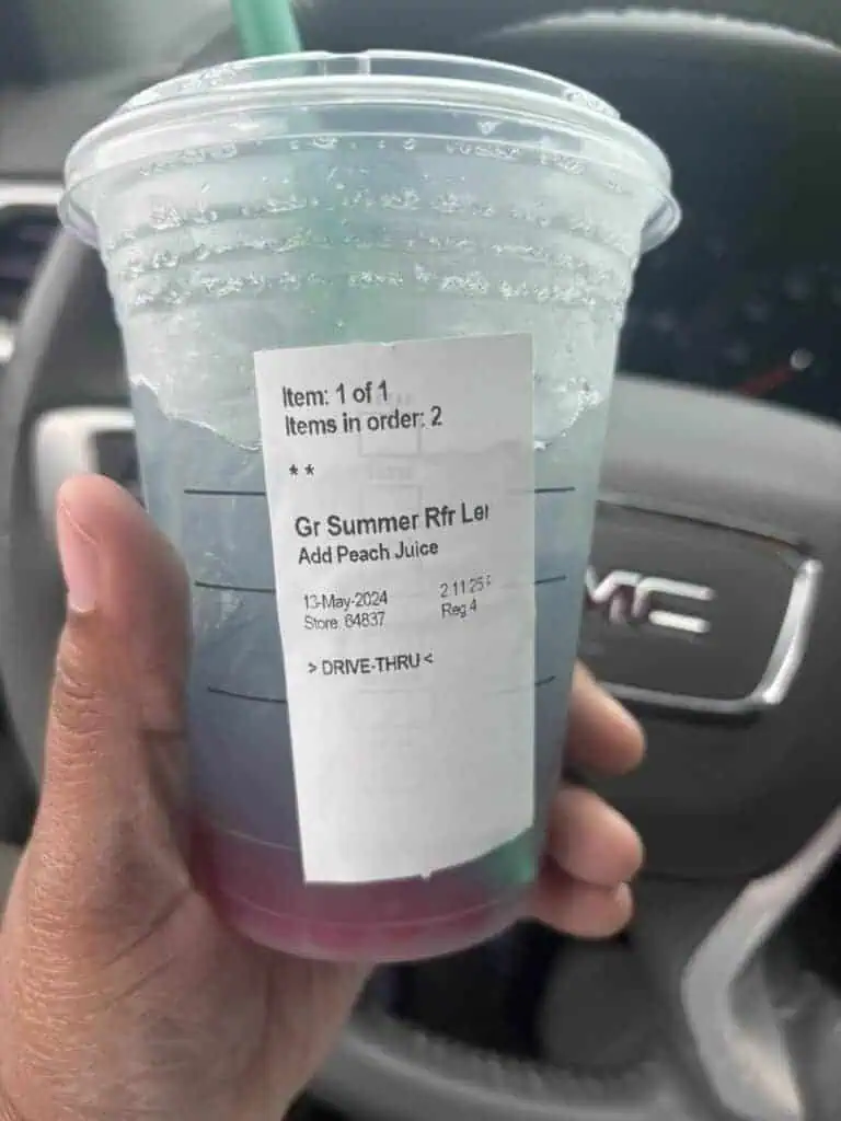 Summer-Berry but replaced the lemonade with peach juice