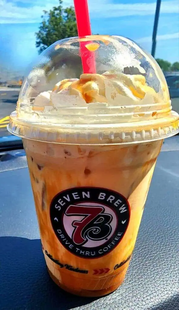 Sweet and salty sugar free with whipped cream caramel drizzle