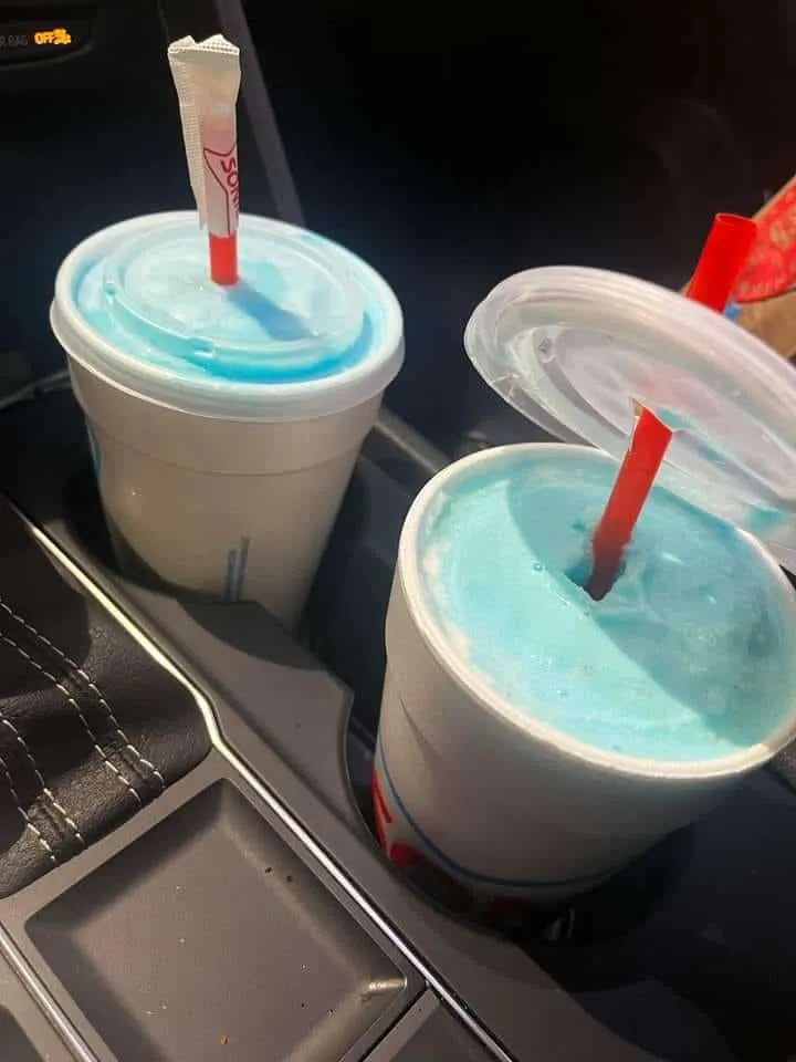 blue coconut cream slush
