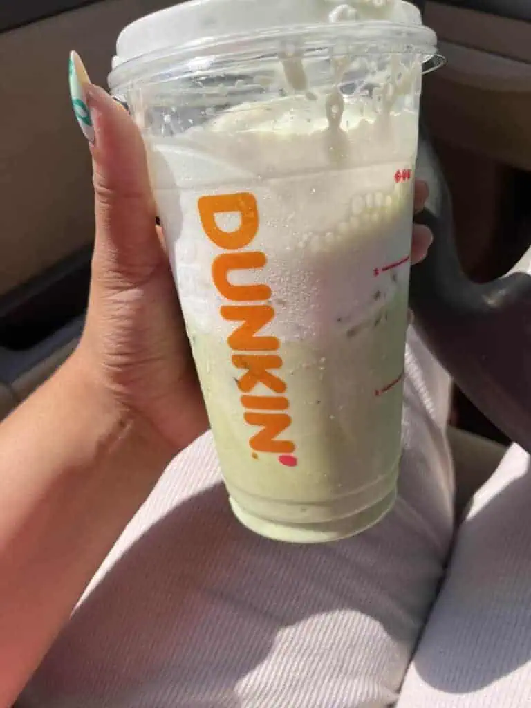 Matcha with blueberry & marshmallow cold foam