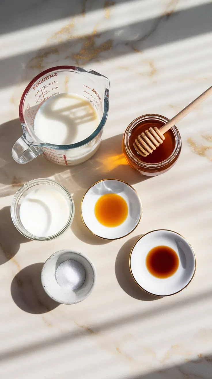 Homemade Honey Almond Creamer ingredients